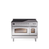 48'' Nostalgie II Series Freestanding Electric Induction Range - Double Oven - Stainless Steel - Bronze trim