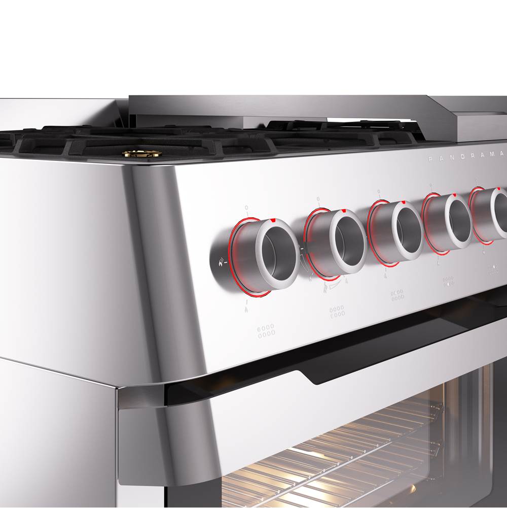 Panoramagic 48'' Dual Fuel 8 Gas Burners w/ Griddle Double Oven - Stainless Steel- Natual Gas