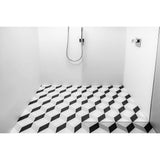 48'' S-Stainless Steel Series High Flow Complete Kit with Tile Insert Frame in Matte Black with PVC Drain Body, 3'' Outlet