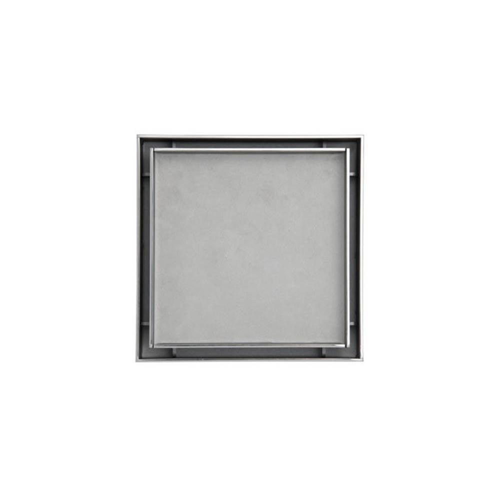 Infinity Drain - 4- x 4- Tile Drain Strainer in Satin Champagne with PVC Drain Body, 2'' Outlet - Satin Champagne