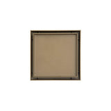 Infinity Drain - 4- x 4- Tile Drain Strainer in Satin Bronze with PVC Drain Body, 2'' Outlet - Satin Bronze