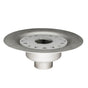 Infinity Drain - Bonded Flange Stainless Steel Drain 2'' Throat, 2'' No Hub Outlet