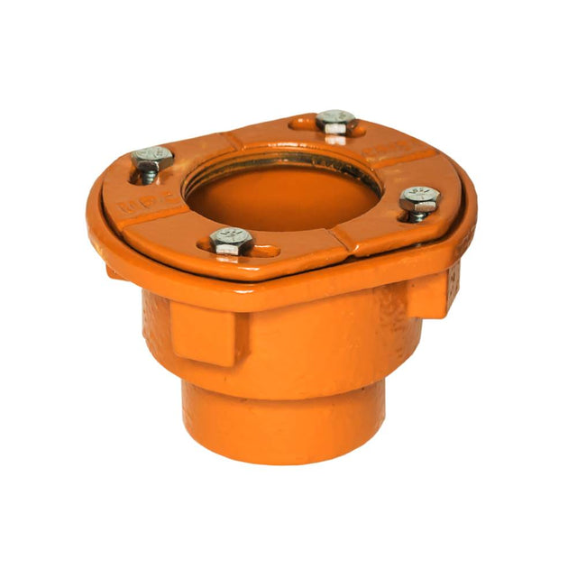 Infinity Drain - Compact Clamp Down Drain Cast Iron, 2'' Throat, 2'' No Hub Outlet