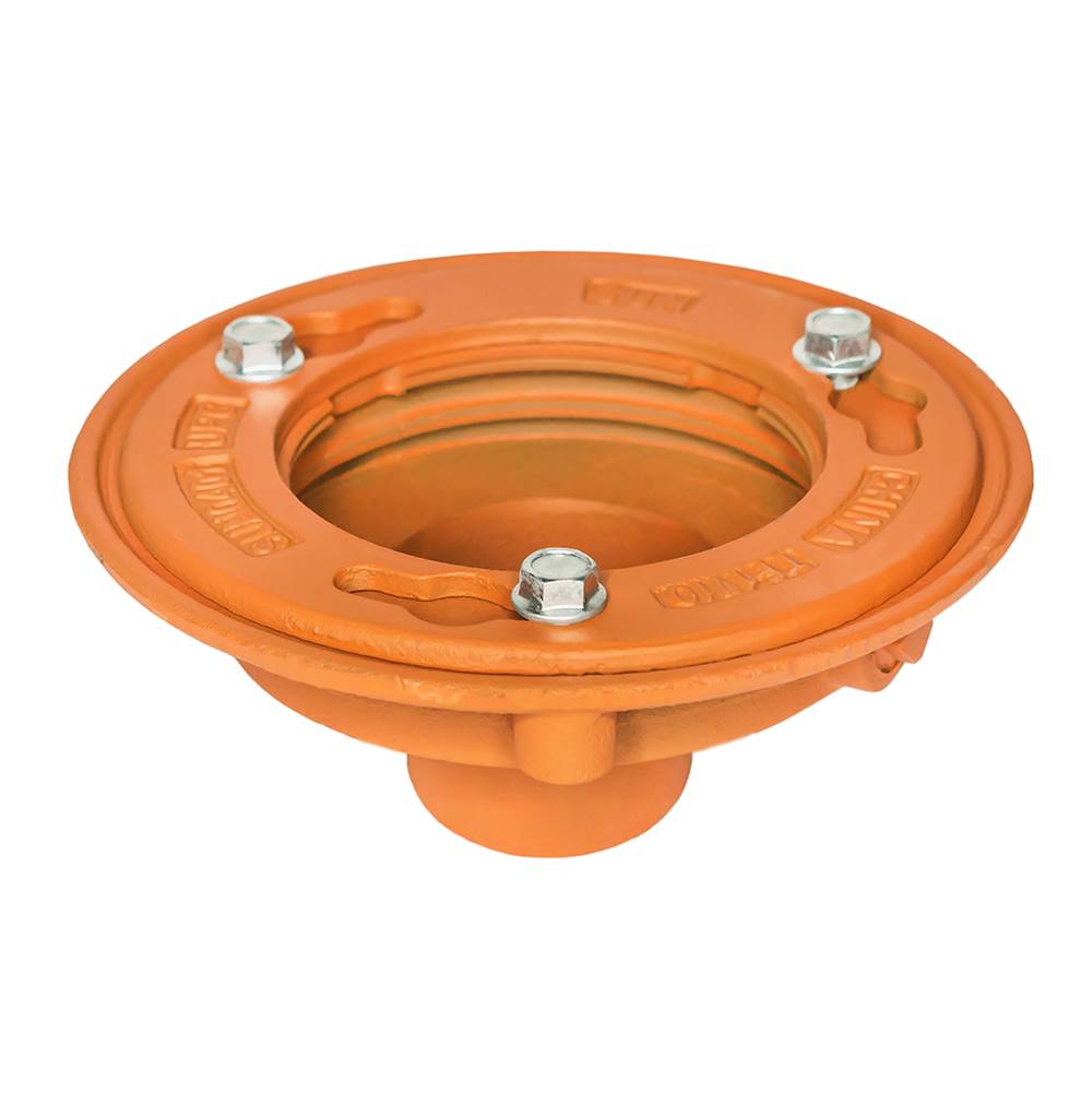 Infinity Drain - Clamp Down Drain Cast Iron 4'' Throat, 2'' No Hub Outlet