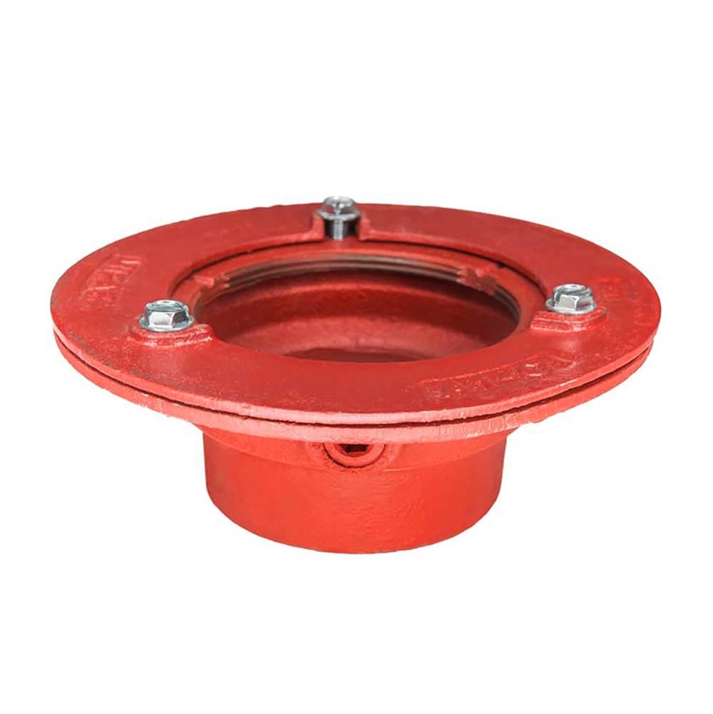 Infinity Drain - Clamp Down Drain Cast Iron 4'' throat, 3'' inside caulk outlet