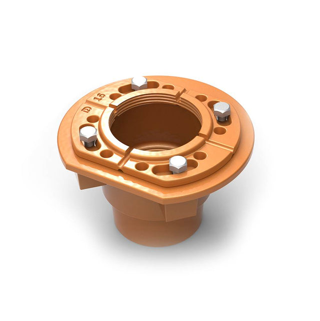 Infinity Drain - Hot Mop Compact Clamp Down Drain Cast Iron, 2'' Throat, 2'' No Hub Outlet