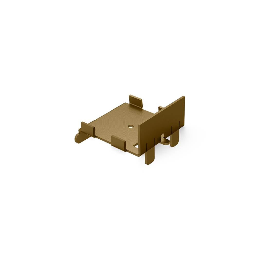 Infinity Drain - Stainless Steel End Cap for TA 65 Tile Insert Frame in Satin Bronze - Satin Bronze