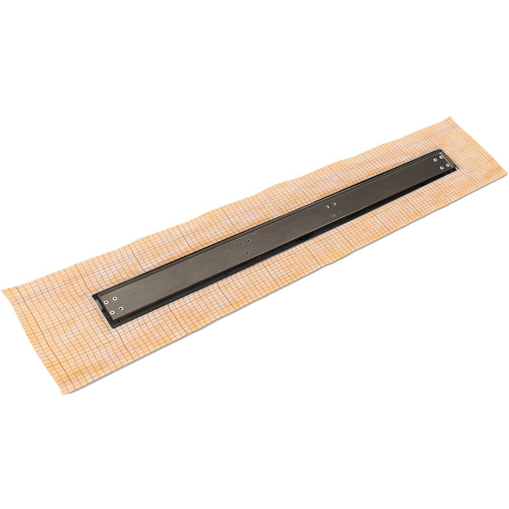 Infinity Drain - 42'' FCS Series Complete Kit with Tile Insert Frame in Oil Rubbed Bronze - Oil Rubbed Bronze