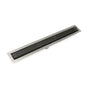 Infinity Drain - 60'' FF Series Complete Kit with Tile Insert Frame in Matte Black - Matte Black