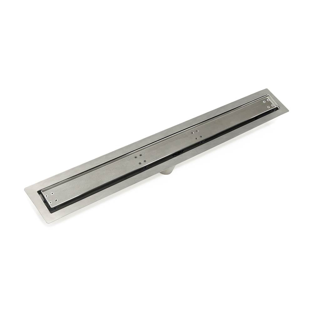 Infinity Drain - 60'' FF Series Complete Kit with Tile Insert Frame in Polished Stainless - Polished Stainless