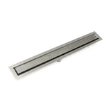 Infinity Drain - 48'' FF Series Complete Kit with Tile Insert Frame in Satin Stainless - Satin Stainless