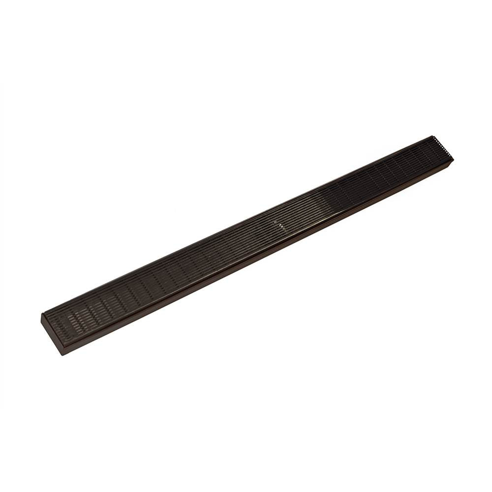 Infinity Drain - 42'' FX Series Complete Kit with Wedge Wire Grate in Oil Rubbed Bronze - Oil Rubbed Bronze