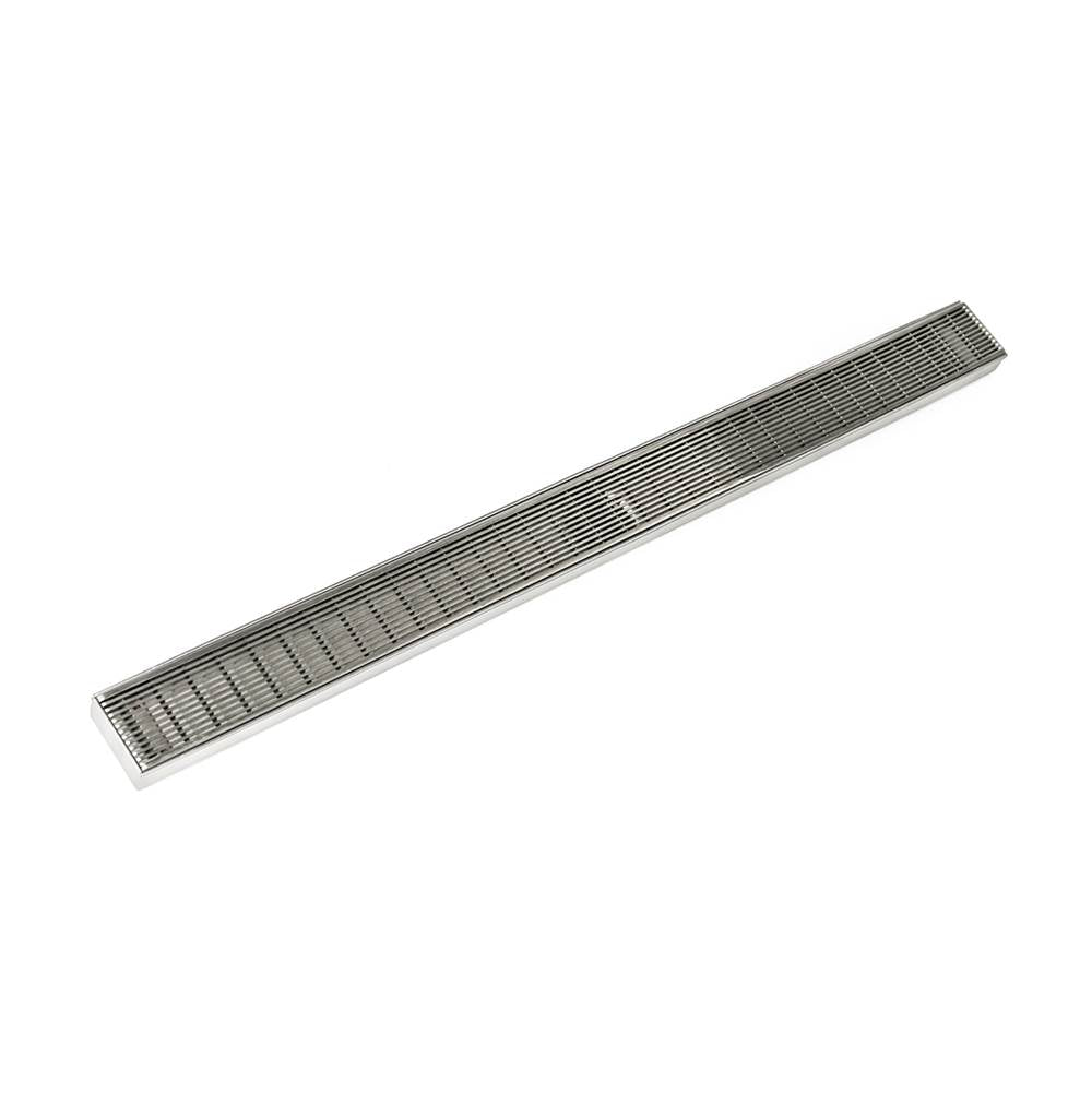 Infinity Drain - 32'' FX Series Complete Kit with Wedge Wire Grate in Satin Stainless - Satin Stainless