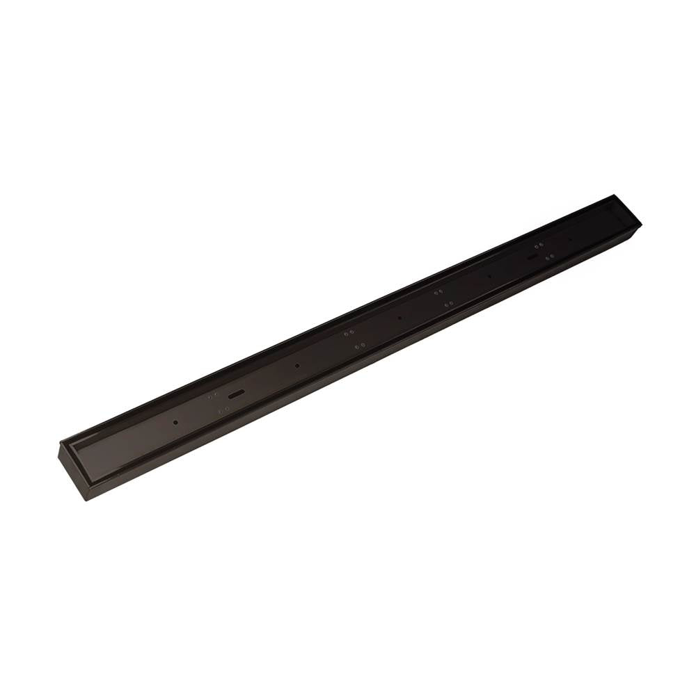 Infinity Drain - 42'' FX Low Profile Series Complete Kit with Tile Insert Frame in Oil Rubbed Bronze - Oil Rubbed Bronze