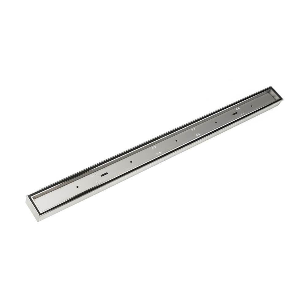 Infinity Drain - 60'' FX Series Complete Kit with Tile Insert Frame in Polished Stainless - Polished Stainless