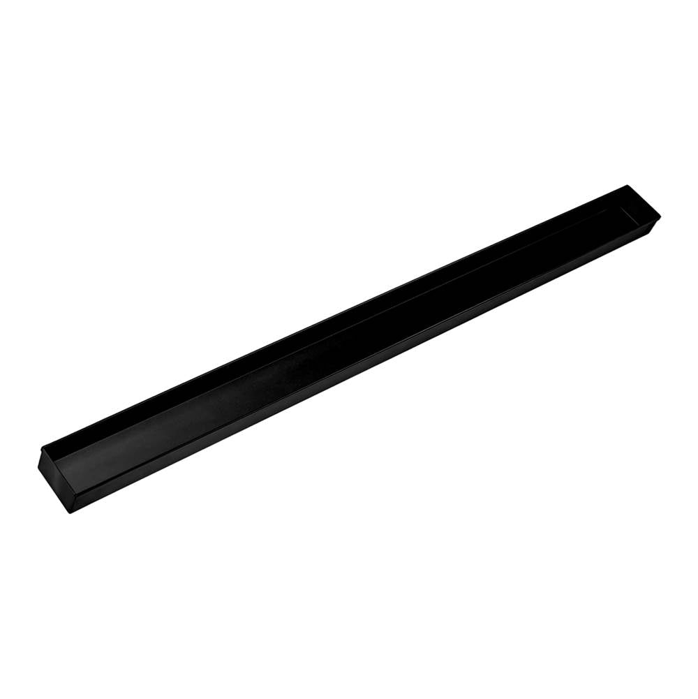 Infinity Drain - 88'' Stainless Steel Closed Ended Channel for 96'' S-TIFAS 65/99 Series in Matte Black - Matte Black
