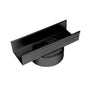 Infinity Drain - 8'' Stainless Steel High Flow Outlet Section for S-TIFAS 99 Series in Matte Black with 4'' Threaded Nipple - Matte Black