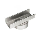 Infinity Drain - 8'' Stainless Steel High Flow Outlet Section for S-TIFAS 99 Series in Polished Stainless with 4'' Threaded Nipple - Polished Stainless