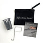 Infinity Drain - Hair Maintenance Kit. Includes maintenance guide, AKEY Lift-out key, and HB 32 Hair Basket.