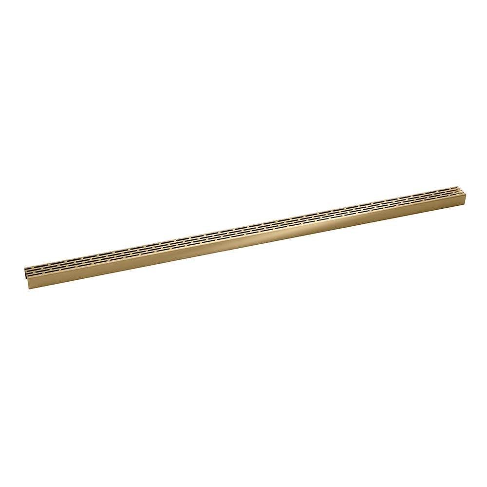 Infinity Drain - 60'' Perforated Offset Slot Pattern Grate for S-LT 38 in Satin Bronze - Satin Bronze