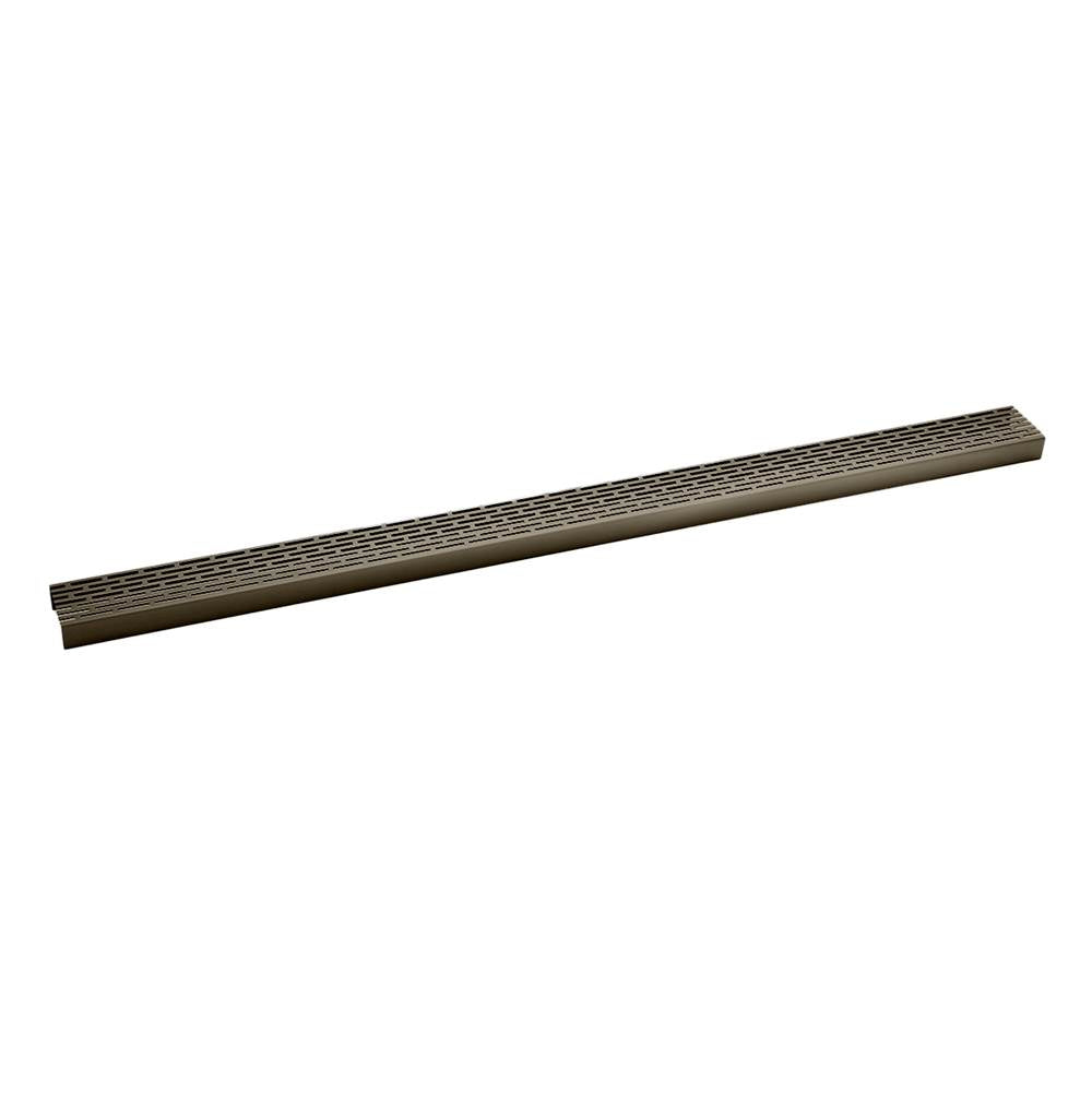 Infinity Drain - 48'' Perforated Offset Slot Pattern Grate for S-LT 65 in Oil Rubbed Bronze - Oil Rubbed Bronze