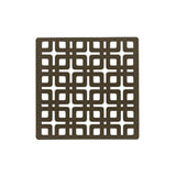 Infinity Drain - 4'' x 4'' Link Pattern Decorative Plate for K 4, KD 4, KDB 4 in Oil Rubbed Bronze - Oil Rubbed Bronze