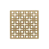 Infinity Drain - 4'' x 4'' Link Pattern Decorative Plate for K 4, KD 4, KDB 4 in Satin Bronze - Satin Bronze