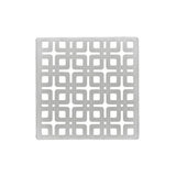 Infinity Drain - 4'' x 4'' Link Pattern Decorative Plate for K 4, KD 4, KDB 4 in Satin Stainless - Satin Stainless