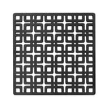 Infinity Drain - 5'' x 5'' Link Pattern Decorative Plate for K 5, KD 5, KDB 5 in Matte Black - Matte Black