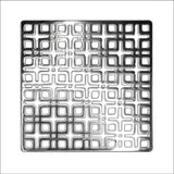 Infinity Drain - 5'' x 5'' Link Pattern Decorative Plate for K 5, KD 5, KDB 5 in Polished Stainless - Polished Stainless
