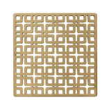 Infinity Drain - 5'' x 5'' Link Pattern Decorative Plate for K 5, KD 5, KDB 5 in Satin Bronze - Satin Bronze