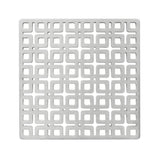 Infinity Drain - 5'' x 5'' Link Pattern Decorative Plate for K 5, KD 5, KDB 5 in Satin Stainless - Satin Stainless