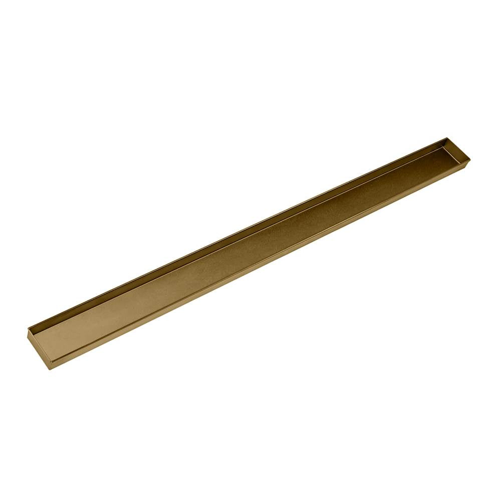 Infinity Drain - 52'' Stainless Steel Closed Ended Channel for 60'' S-AS 65/S-AS 99/S-LTIFAS 65/S-LTIFAS 99 Series in Satin Bronze - Satin Bronze