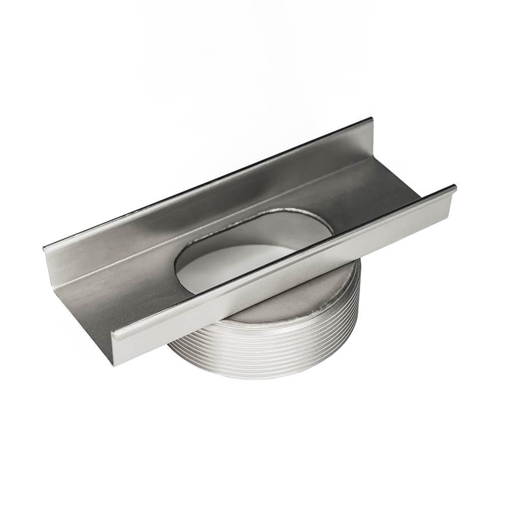Infinity Drain - 8'' Stainless Steel High Flow Outlet Section for S-AS 99/S-LTIFAS 99 Series in Satin Stainless with 4'' Threaded Nipple - Satin Stainless