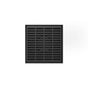 Infinity Drain - 5'' x 5'' LND 5 Slotted Pattern Complete Kit in Matte Black with Stainless Steel Bonded Flange, 2'' No Hub Outlet - Matte Black
