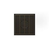 Infinity Drain - 5'' x 5'' LND 5 Slotted Pattern Complete Kit in Oil Rubbed Bronze with ABS Bonded Flange, 2'', 3'' and 4'' Outlet - Oil Rubbed Bronze