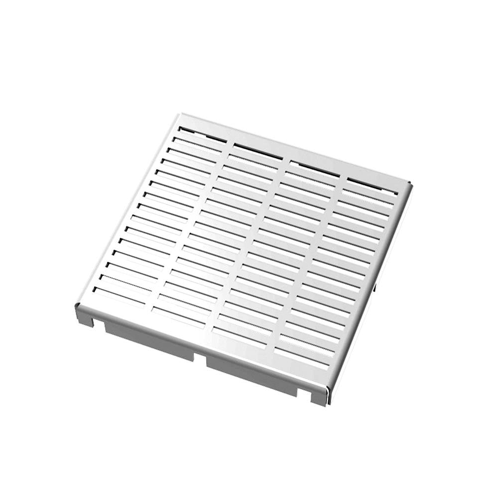 Infinity Drain - 5''x5'' LN5 Slotted Pattern Top Plate in Polished Stainless - Polished Stainless