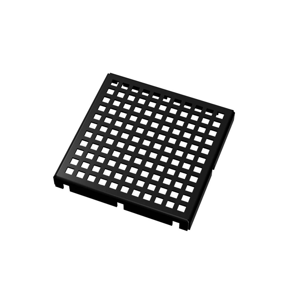 Infinity Drain - 5''x5'' LQ5 Squares Pattern Top Plate in Matte Black - Matte Black