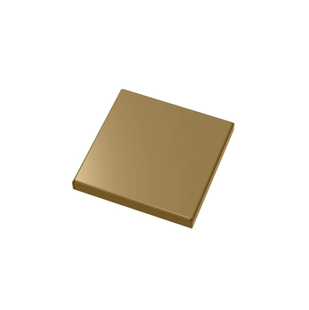 Infinity Drain - 5''x5'' LS5 Solid Style Top Plate in Satin Bronze - Satin Bronze