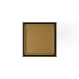 Infinity Drain - 5''x5'' LT5 Tile Drain Strainer-2'' Throat in Satin Bronze - Satin Bronze