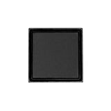 Infinity Drain - 5'' x 5'' LTD 5 Tile Insert Complete Kit in Matte Black with ABS Drain Body, 2'' Outlet - Matte Black