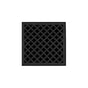 Infinity Drain - 5'' x 5'' Strainer with Moor Pattern Decorative Plate and 2'' Throat in Matte Black for MD 5 - Matte Black