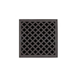 Infinity Drain - 5'' x 5'' Strainer with Moor Pattern Decorative Plate and 2'' Throat in Oil Rubbed Bronze for MD 5 - Oil Rubbed Bronze