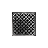Infinity Drain - 5'' x 5'' Strainer with Moor Pattern Decorative Plate and 2'' Throat in Polished Stainless for MD 5 - Polished Stainless