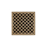 Infinity Drain - 5'' x 5'' Strainer with Moor Pattern Decorative Plate and 2'' Throat in Satin Bronze for MD 5 - Satin Bronze