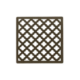 Infinity Drain - 4'' x 4'' Moor Pattern Decorative Plate for M 4, MD 4, MDB 4 in Oil Rubbed Bronze - Oil Rubbed Bronze