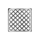 Infinity Drain - 4'' x 4'' Moor Pattern Decorative Plate for M 4, MD 4, MDB 4 in Polished Stainless - Polished Stainless