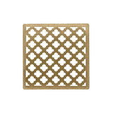 Infinity Drain - 4'' x 4'' Moor Pattern Decorative Plate for M 4, MD 4, MDB 4 in Satin Bronze - Satin Bronze