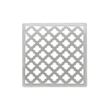 Infinity Drain - 4'' x 4'' Moor Pattern Decorative Plate for M 4, MD 4, MDB 4 in Satin Stainless - Satin Stainless