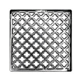 Infinity Drain - 5'' x 5'' Moor Pattern Decorative Plate for M 5, MD 5, MDB 5 in Polished Stainless - Polished Stainless